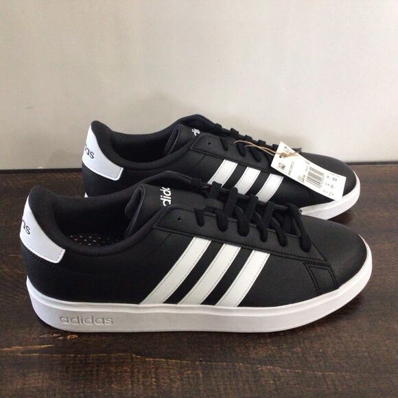 Amazon.com | adidas men Adidas Mens Grand Court 2 Tennis Shoe Black White Size 11.5 New Casual Sneaker